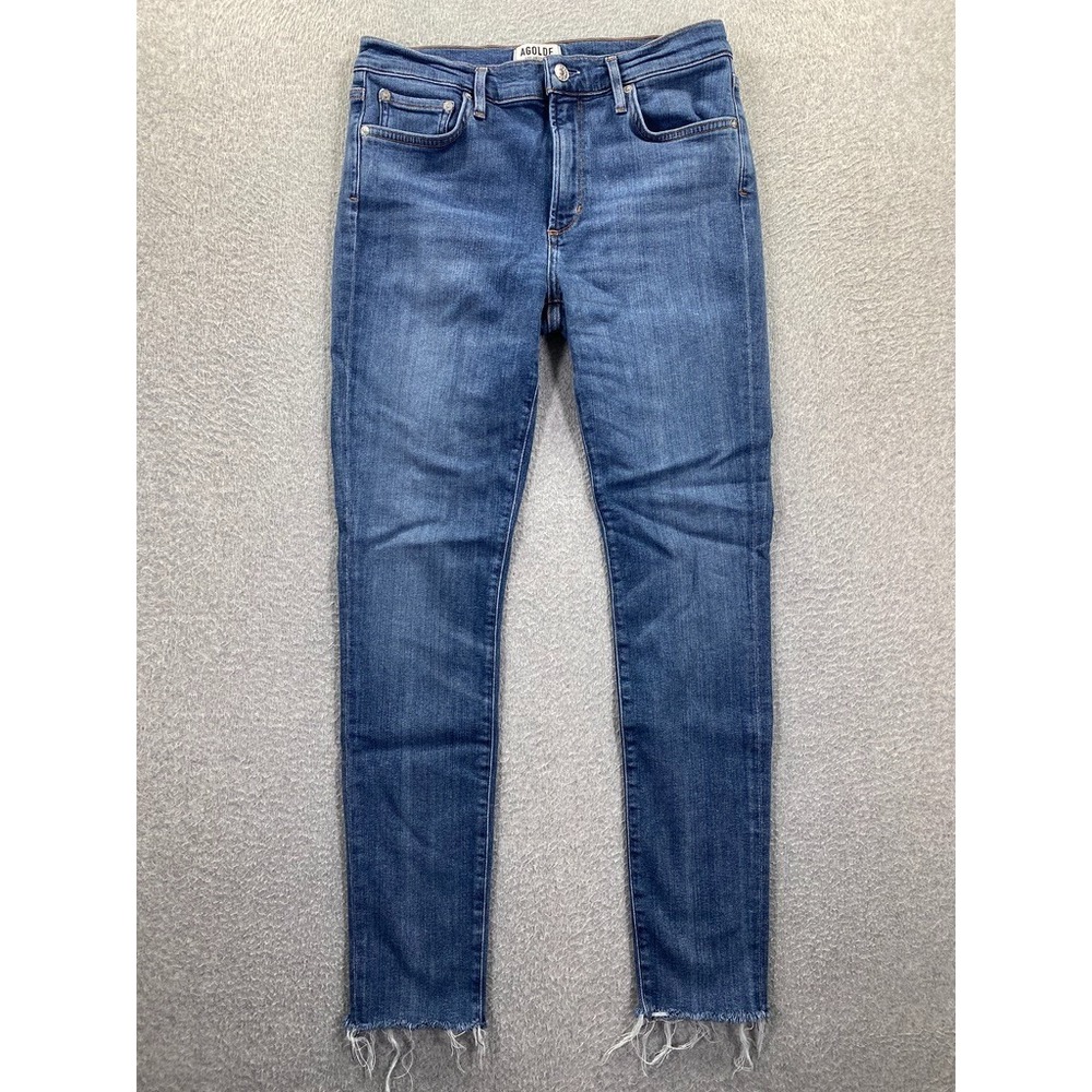 AGOLDE Sophie Skinny Mid Rise Ankle Jean Size 30 Med Wash 5 Pocket Stretch